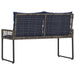Bancă de exterior cu pernă Gri și Bleumarin 118 x 55 x 82 cm - WALTI WALTI