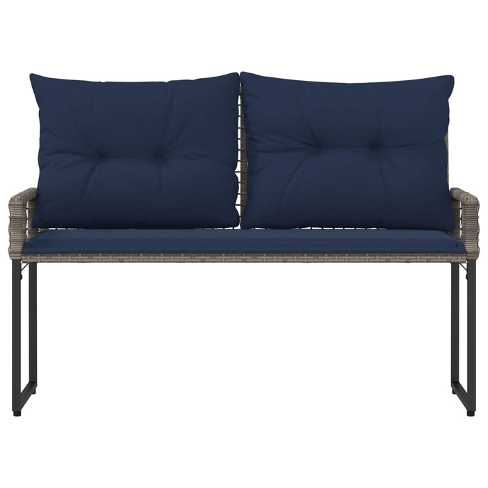 Bancă de exterior cu pernă Gri și Bleumarin 118 x 55 x 82 cm - WALTI WALTI