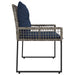 Bancă de exterior cu pernă Gri și Bleumarin 118 x 55 x 82 cm - WALTI WALTI