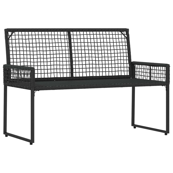 Bancă de exterior cu pernă Negru și Turcoaz 118 x 55 x 82 cm - WALTI WALTI