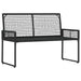Bancă de exterior cu pernă Negru și Turcoaz 118 x 55 x 82 cm - WALTI WALTI