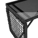 Masă de exterior Negru 80 x 40 x 40 cm Ratan PE și sticlă - WALTI WALTI