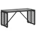 Masă de exterior Negru 80 x 40 x 40 cm Ratan PE și sticlă - WALTI WALTI