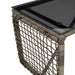 Masă de exterior Gri și negru 80 x 40 x 40 cm - WALTI WALTI