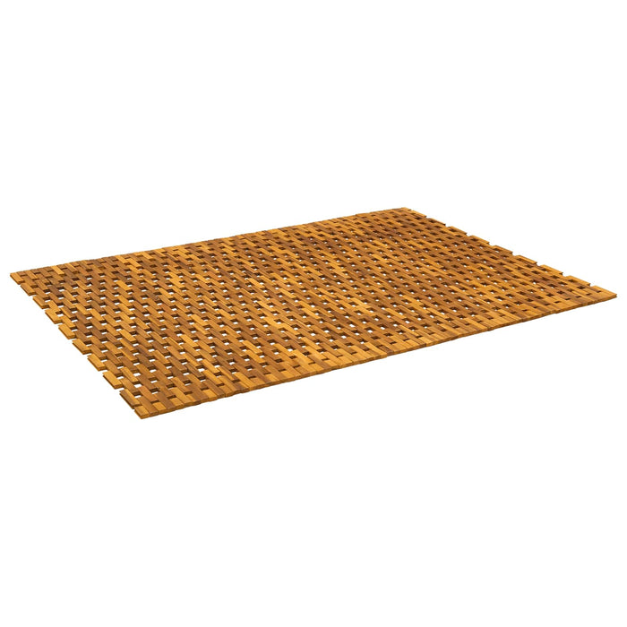 Covorașe de baie natural 105 x 160 cm Lemn Solid de Acacia WALTI