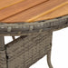 Masă de cină Gri si Acacia 70 x 70 x 73 cm Lemn Solid de Acacia - WALTI WALTI