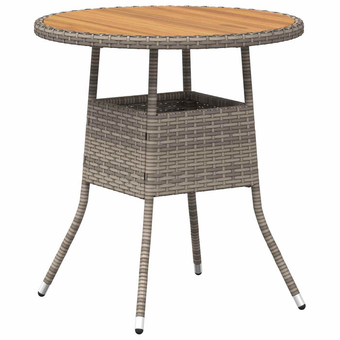 Masă de cină Gri si Acacia 70 x 70 x 73 cm Lemn Solid de Acacia - WALTI WALTI