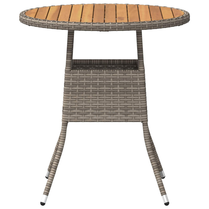Masă de cină Gri si Acacia 70 x 70 x 73 cm Lemn Solid de Acacia - WALTI WALTI