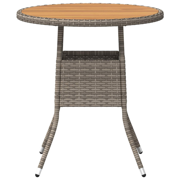 Masă de cină Gri si Acacia 70 x 70 x 73 cm Lemn Solid de Acacia - WALTI WALTI