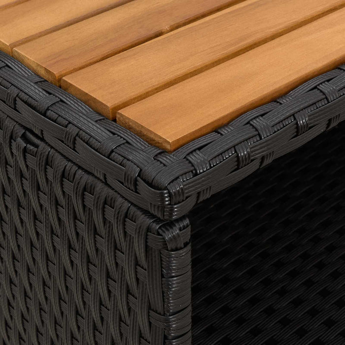 Dulap cu raft Negru 70 x 50 x 87 cm Poliester și Rattan Roly - WALTI WALTI