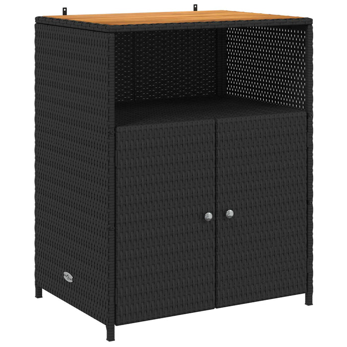 Dulap cu raft Negru 70 x 50 x 87 cm Poliester și Rattan Roly - WALTI WALTI