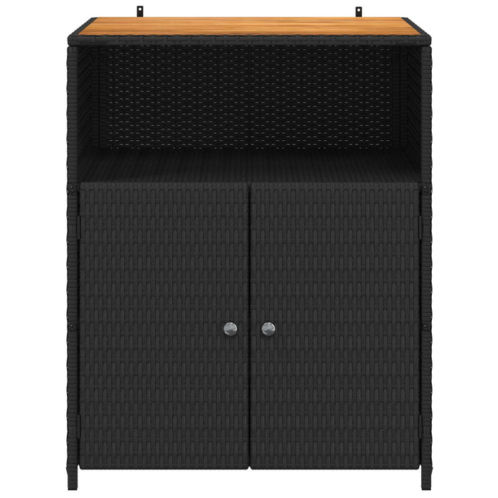 Dulap cu raft Negru 70 x 50 x 87 cm Poliester și Rattan Roly - WALTI WALTI