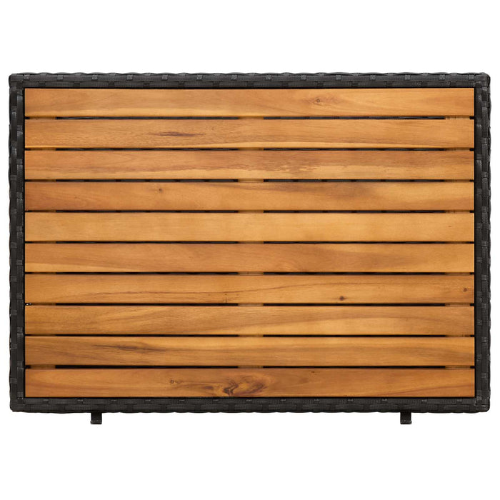 Dulap cu raft Negru 70 x 50 x 87 cm Poliester și Rattan Roly - WALTI WALTI