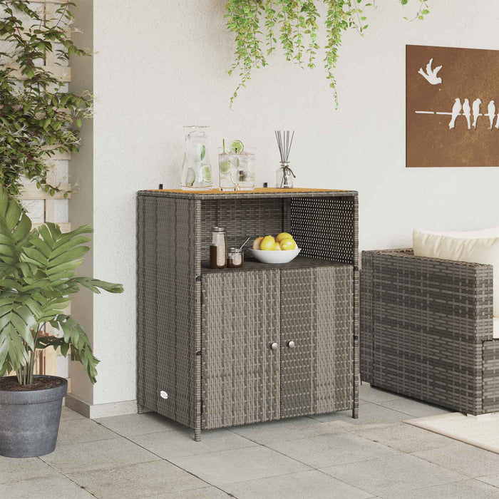 Dulap cu raft Gri 70 x 50 x 87 cm Poliester și Rattan Roly - WALTI WALTI