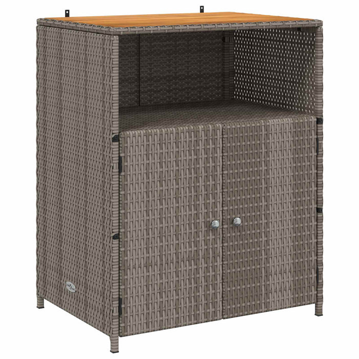 Dulap cu raft Gri 70 x 50 x 87 cm Poliester și Rattan Roly - WALTI WALTI