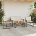 Set de Mobilier pentru Exterior cu pernă 4 pcs Crem - WALTI WALTI