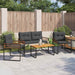 Set de Mobilier pentru Exterior cu pernă 4 pcs Gri închis - WALTI WALTI
