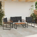 Set de Mobilier pentru Exterior cu pernă 4 pcs Gri închis - WALTI WALTI