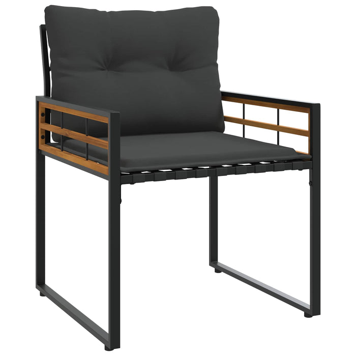 Set de Mobilier pentru Exterior cu pernă 4 pcs Gri închis - WALTI WALTI