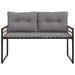 Set de Mobilier pentru Exterior cu pernă 4 pcs Gri deschis - WALTI WALTI