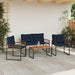 Set de Mobilier pentru Exterior cu pernă 4 pcs Bleumarin - WALTI WALTI