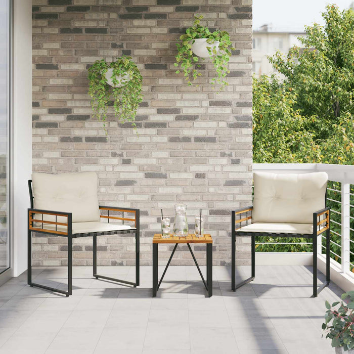 Set de Mobilier pentru Exterior cu pernă 3 pcs Crem - WALTI WALTI