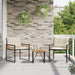 Set de Mobilier pentru Exterior cu pernă 3 pcs Crem - WALTI WALTI
