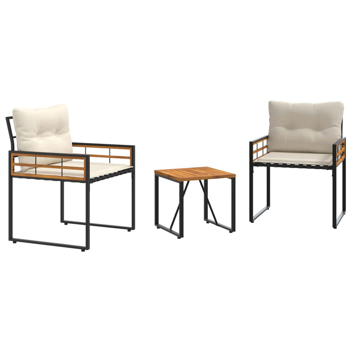 Set de Mobilier pentru Exterior cu pernă 3 pcs Crem - WALTI WALTI