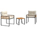 Set de Mobilier pentru Exterior cu pernă 3 pcs Crem - WALTI WALTI
