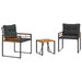 Set de Mobilier pentru Exterior cu pernă 3 pcs Gri închis - WALTI WALTI