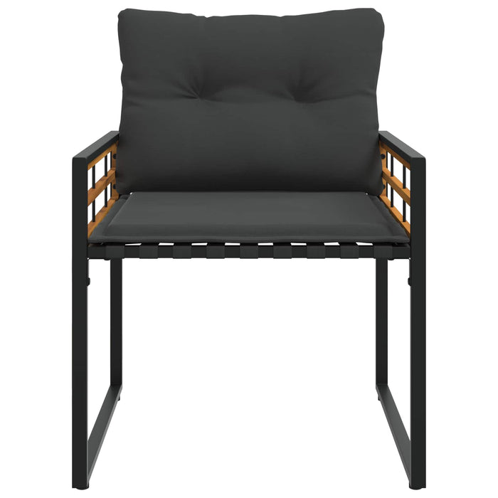 Set de Mobilier pentru Exterior cu pernă 3 pcs Gri închis - WALTI WALTI