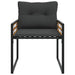 Set de Mobilier pentru Exterior cu pernă 3 pcs Gri închis - WALTI WALTI