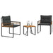 Set de Mobilier pentru Exterior cu pernă 3 pcs Gri închis - WALTI WALTI