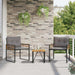 Set de Mobilier pentru Exterior cu pernă 3 pcs Gri deschis - WALTI WALTI