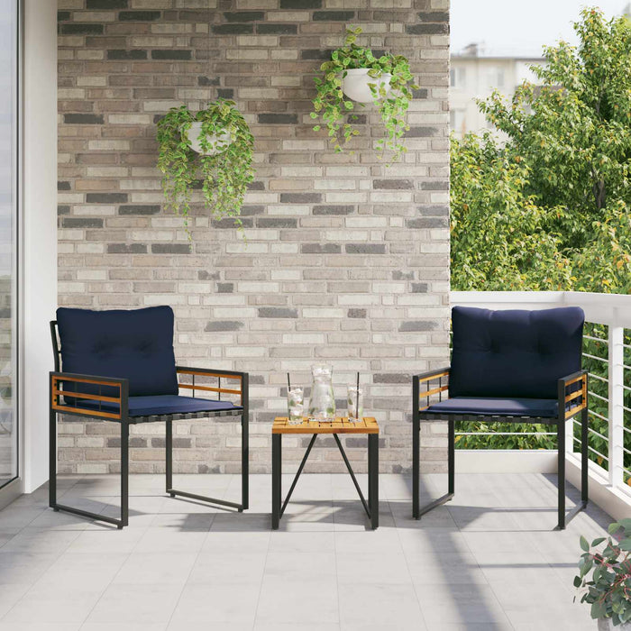 Set de Mobilier pentru Exterior cu pernă 3 pcs Bleumarin - WALTI WALTI