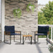 Set de Mobilier pentru Exterior cu pernă 3 pcs Bleumarin - WALTI WALTI