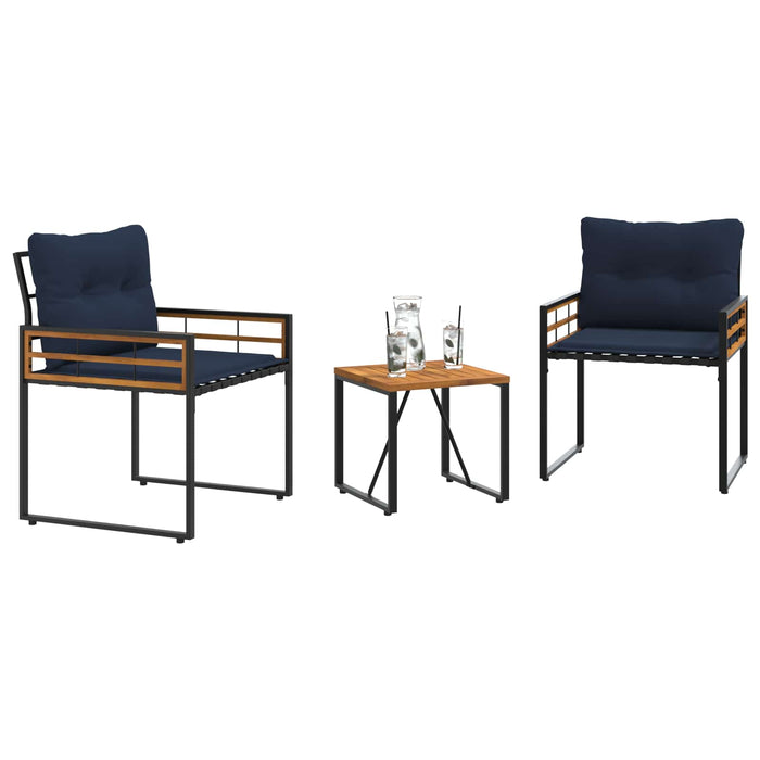 Set de Mobilier pentru Exterior cu pernă 3 pcs Bleumarin - WALTI WALTI