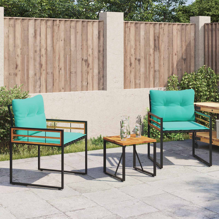 Set de Mobilier pentru Exterior cu pernă 3 pcs Turcoaz - WALTI WALTI