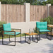 Set de Mobilier pentru Exterior cu pernă 3 pcs Turcoaz - WALTI WALTI