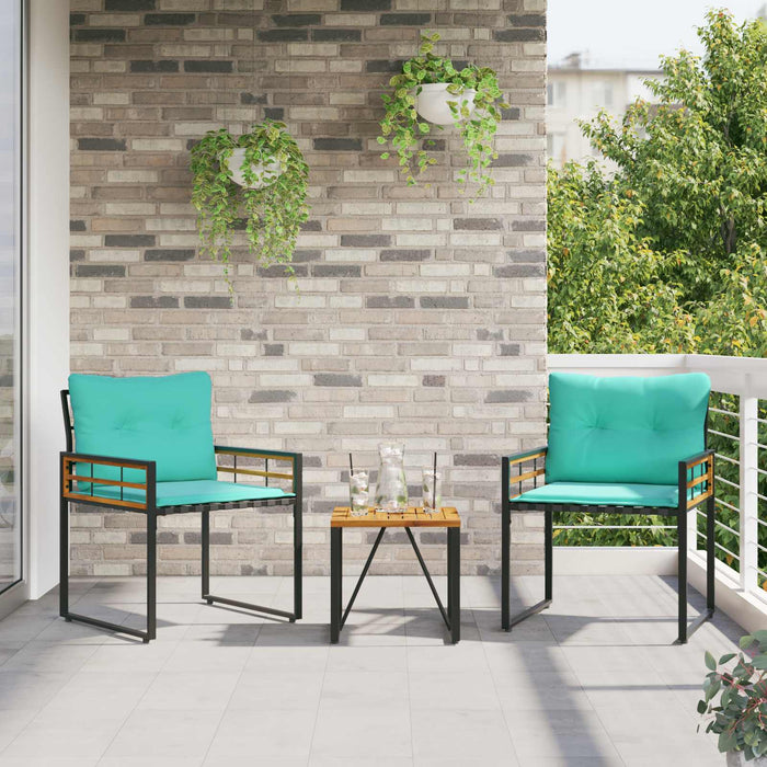 Set de Mobilier pentru Exterior cu pernă 3 pcs Turcoaz - WALTI WALTI