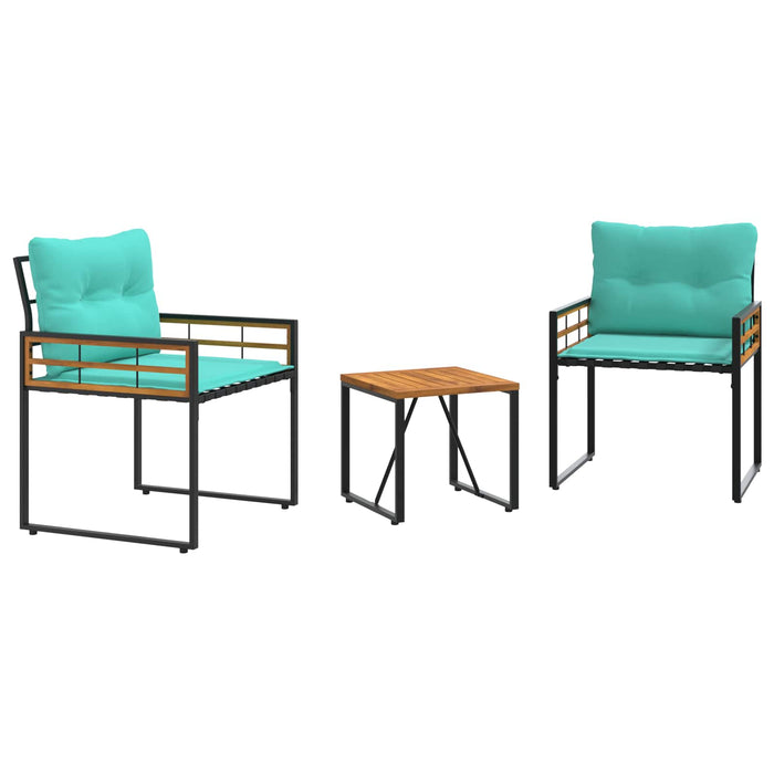 Set de Mobilier pentru Exterior cu pernă 3 pcs Turcoaz - WALTI WALTI