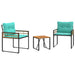 Set de Mobilier pentru Exterior cu pernă 3 pcs Turcoaz - WALTI WALTI