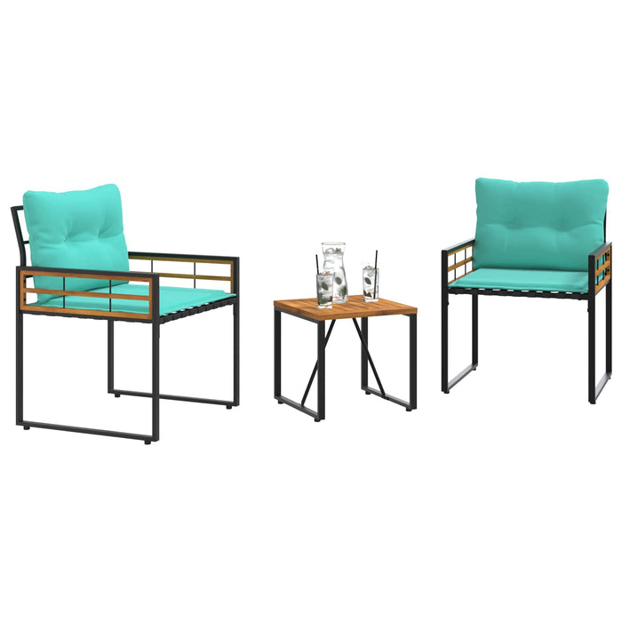Set de Mobilier pentru Exterior cu pernă 3 pcs Turcoaz - WALTI WALTI