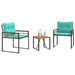 Set de Mobilier pentru Exterior cu pernă 3 pcs Turcoaz - WALTI WALTI