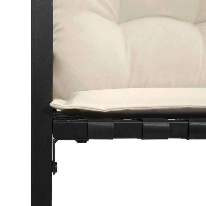 Bancă cu strat din lemn cu pernă Simplu Crem 114 x 55 x 77 cm - WALTI WALTI