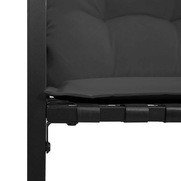 Bancă cu strat din lemn cu pernă Gri închis 114 x 55 x 77 cm - WALTI WALTI