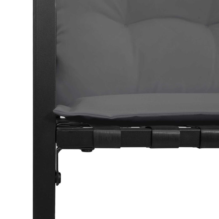 Bancă cu strat din lemn cu pernă Gri deschis 114 x 55 x 77 cm - WALTI WALTI