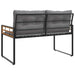 Bancă cu strat din lemn cu pernă Gri deschis 114 x 55 x 77 cm - WALTI WALTI