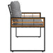 Bancă cu strat din lemn cu pernă Gri deschis 114 x 55 x 77 cm - WALTI WALTI