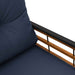Bancă cu strat din lemn cu pernă Bleumarin 114 x 55 x 77 cm - WALTI WALTI